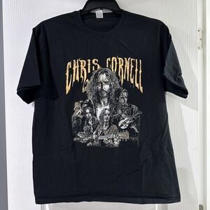 Chris Cornell Shirt Classic Black Size XL New